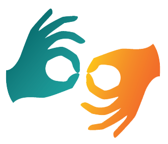 Logo jezyka migowego do połączenia z tłumaczem on-line